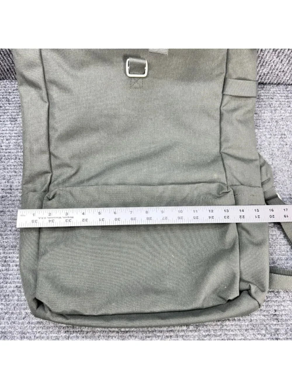 Ikea Dromsak Bag 21 Liter Green Canvas Backpack Laptop Daypack Camping 22321